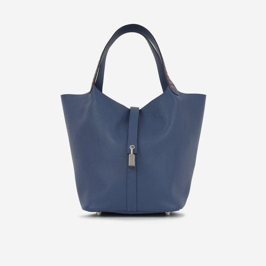 Picotin 22 Leather Braid - Ink Blue / Black / Epsom Brick