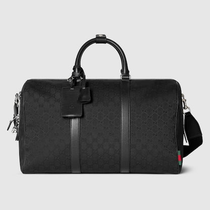 Mittelgroße Reisetasche aus schwarzem GG-Canvas