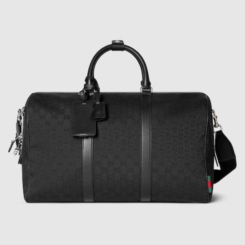 Mittelgroße Reisetasche aus schwarzem GG-Canvas