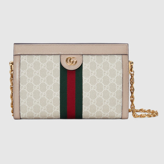 Ophidia – Mittlere Schultertasche aus GG Supreme in Beige