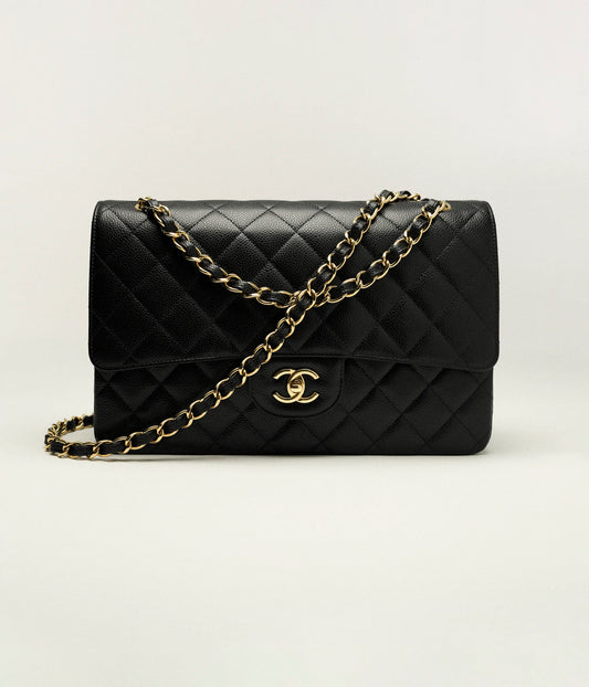 Klassische große schwarze Tasche