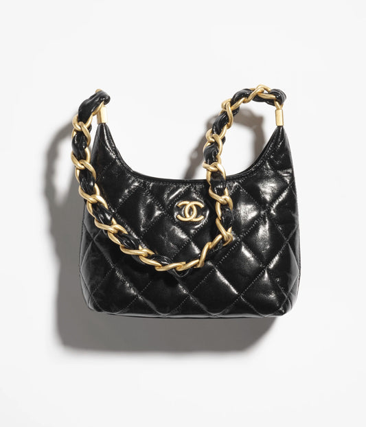 Kleine schwarze Hobo-Tasche