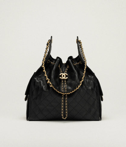 CHANEL 25 Mittelgroße schwarze Tasche