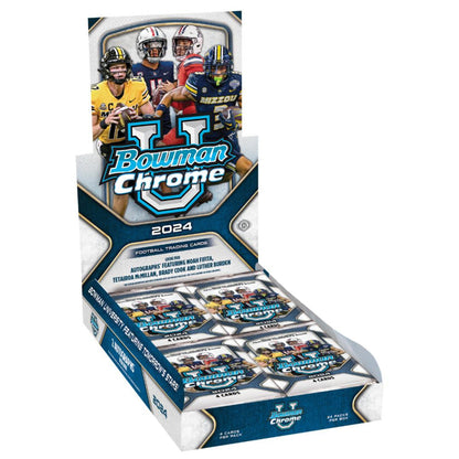 2024 Bowman University Chrome Football Hobby 12 Box Case
