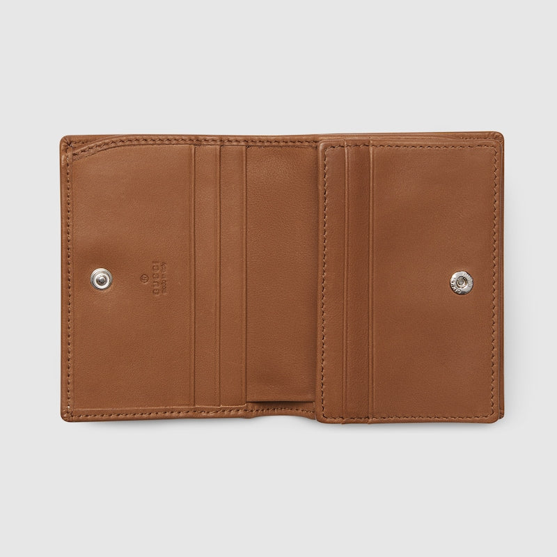 GG Emblem Denim Blue mini wallet