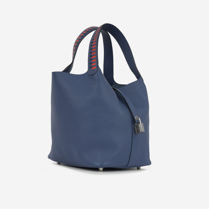 Picotin 22 Leather Braid - Ink Blue / Black / Epsom Brick