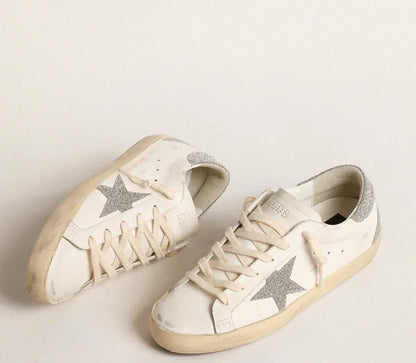 Super-Star mit Stern und Absatz aus silbernen Swarovski-Kristallen
