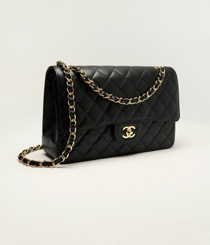 Klassische große schwarze Tasche