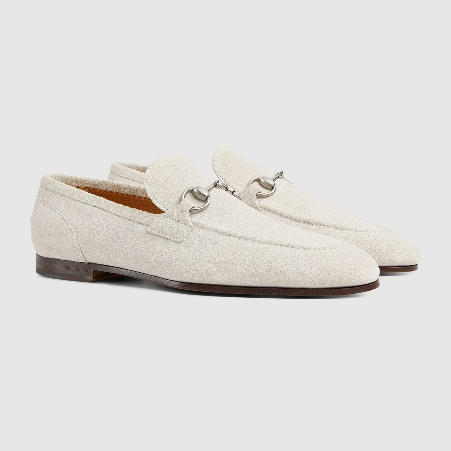 Men's GG Jordaan Loafer in Light Grey Suede