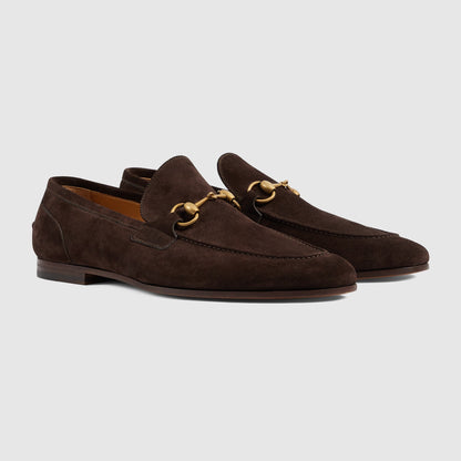 Men's GG Jordaan Loafer in Dark Brown Suede