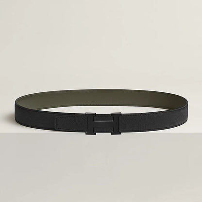 H &amp; Leather Wendegürtelschnalle 32 mm Grün/Schwarz Damen