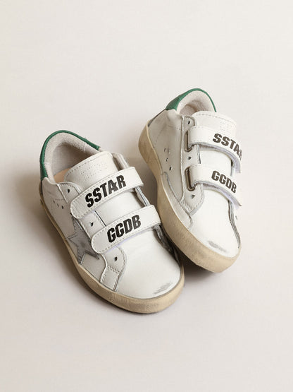 Old School Young with laminated leather star and green heel tab