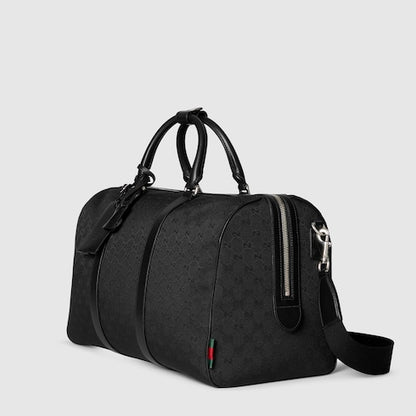 Mittelgroße Reisetasche aus schwarzem GG-Canvas
