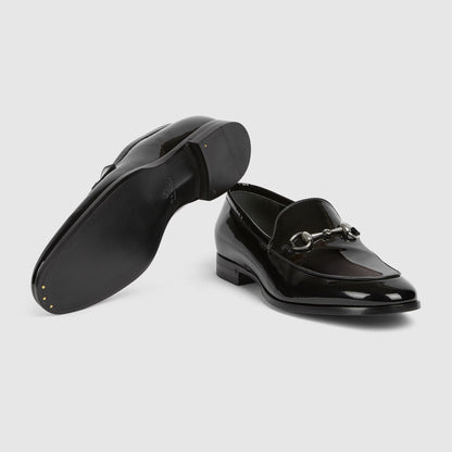 Men's Moccasin with Claw in Black Leather