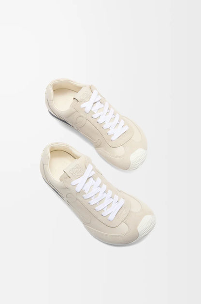 Ballet Runner 2.0 Sneaker aus weichem weißem Leder