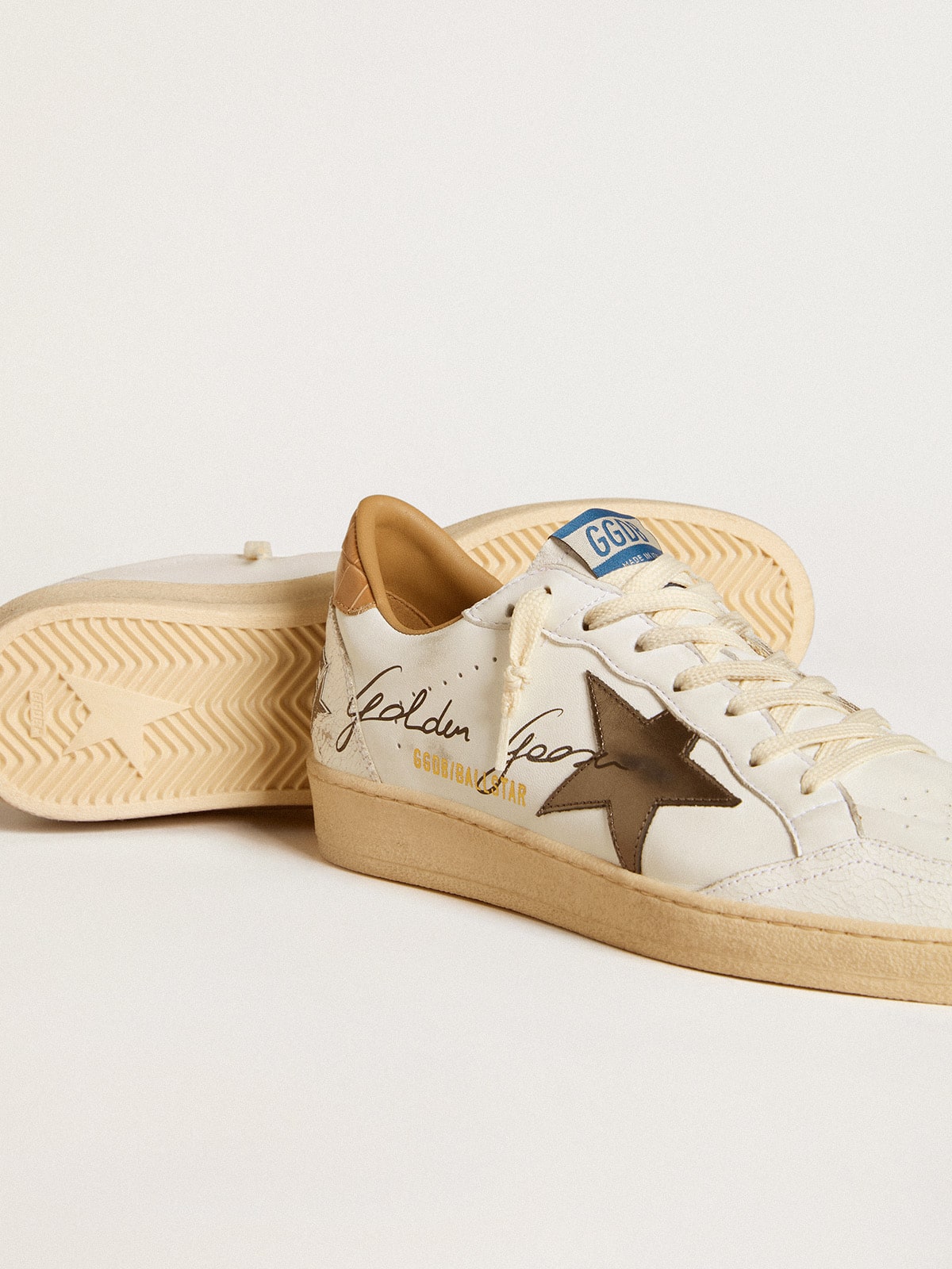 Ball Star in nappa with laminated star and crocodile leather heel