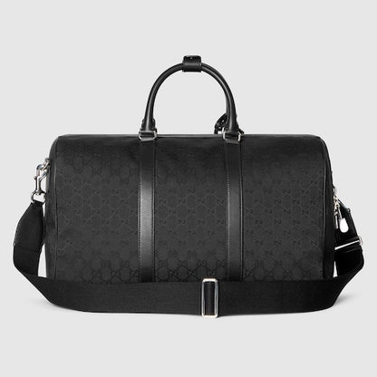 Mittelgroße Reisetasche aus schwarzem GG-Canvas