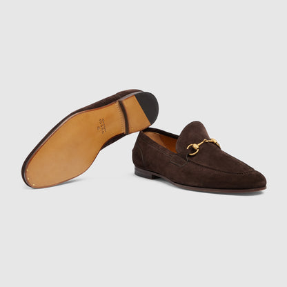 Men's GG Jordaan Loafer in Dark Brown Suede