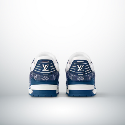 TRAINER MONOGRAMM DENIM WEISS BLAU