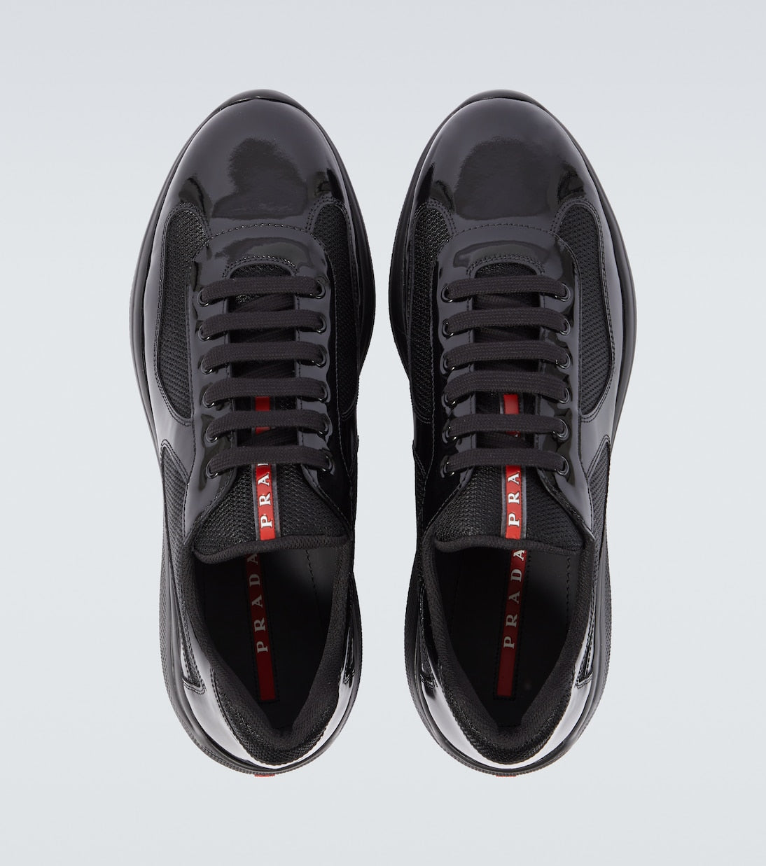 Prada Vernice Bike America Cup Sneakers Black