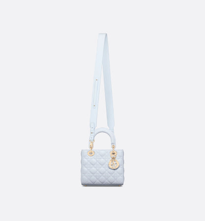 Große Lady Dior Tasche in Hellblau