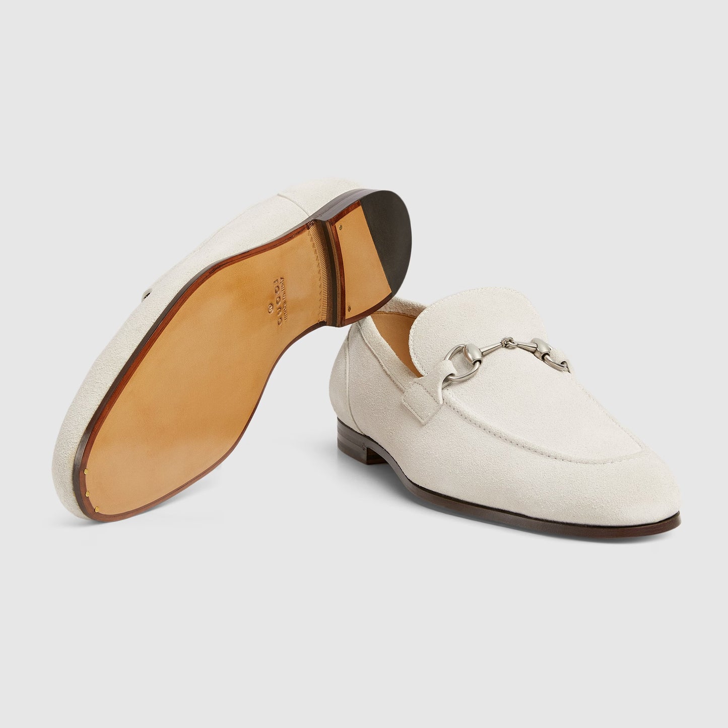 Men's GG Jordaan Loafer in Light Grey Suede