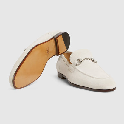 Men's GG Jordaan Loafer in Light Grey Suede
