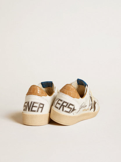 Ball Star in nappa with laminated star and crocodile leather heel