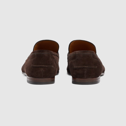 Men's GG Jordaan Loafer in Dark Brown Suede