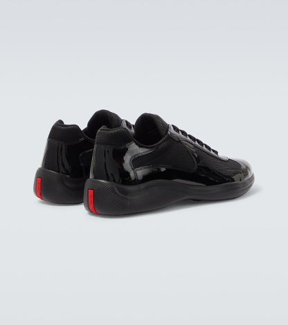 Prada Vernice Bike America Cup Sneakers Black
