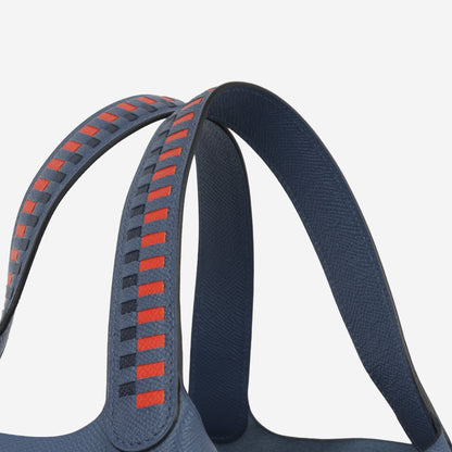 Picotin 22 Leather Braid - Ink Blue / Black / Epsom Brick