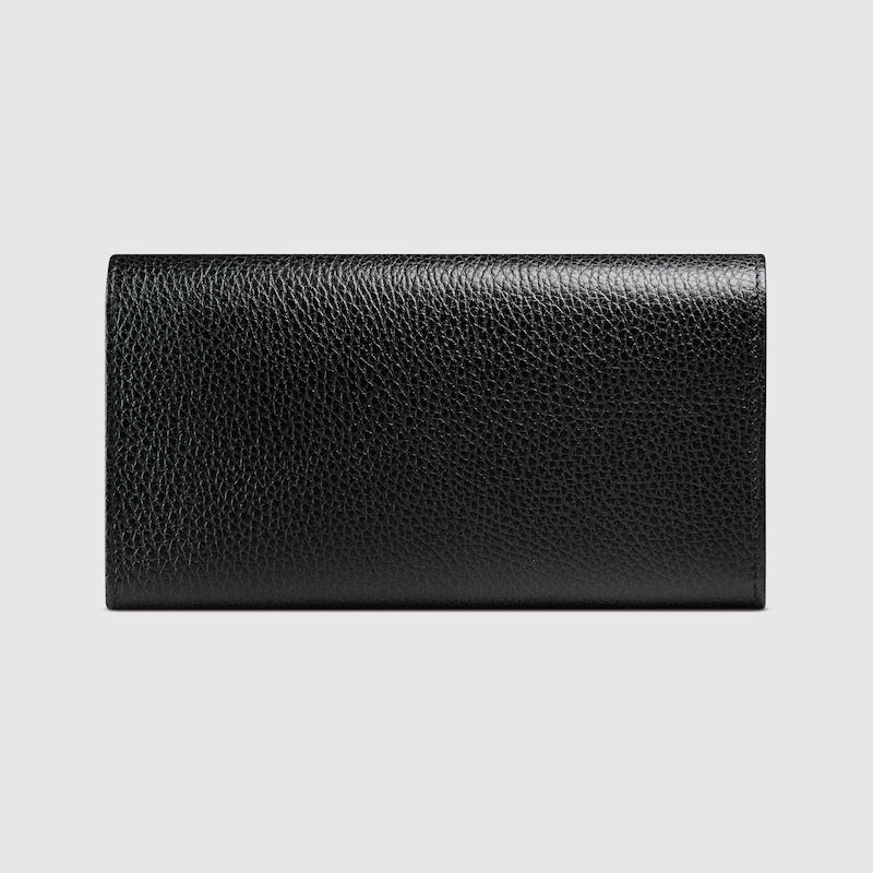 Schwarzes GG Marmont Continental Portemonnaie