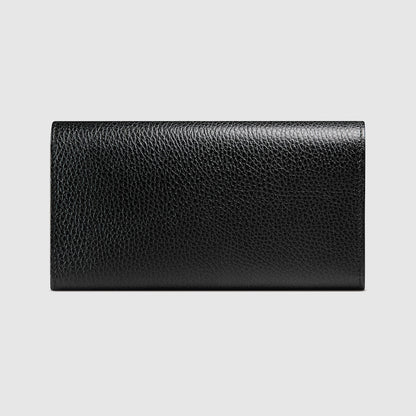 Schwarzes GG Marmont Continental Portemonnaie