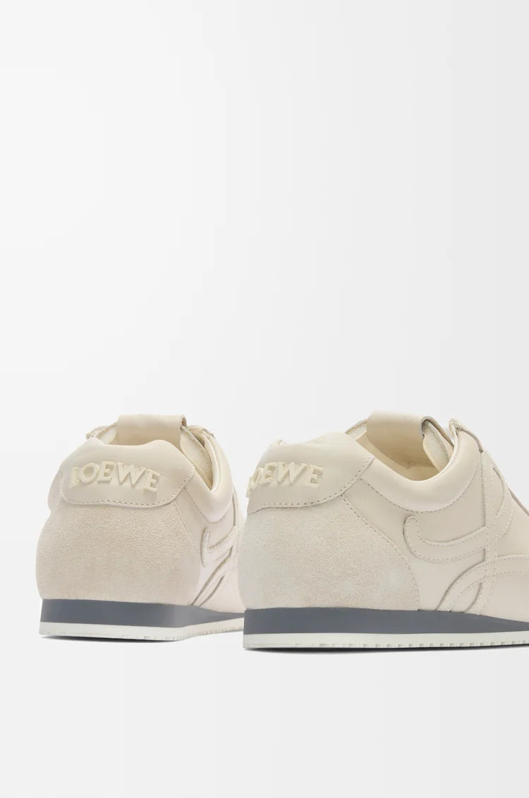 Ballet Runner 2.0 Sneaker aus weichem weißem Leder
