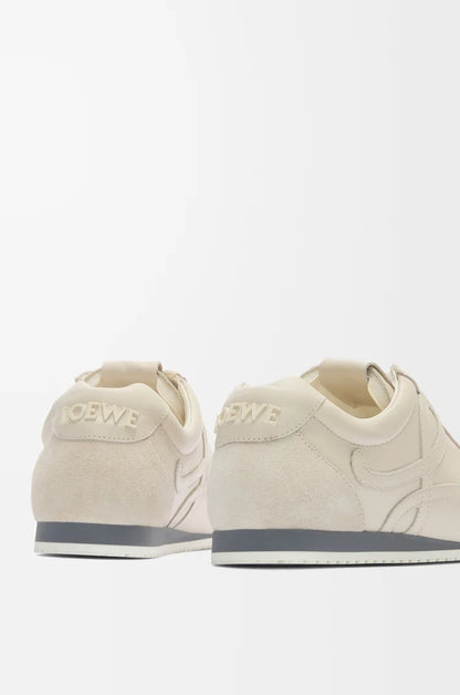 Ballet Runner 2.0 Sneaker aus weichem weißem Leder