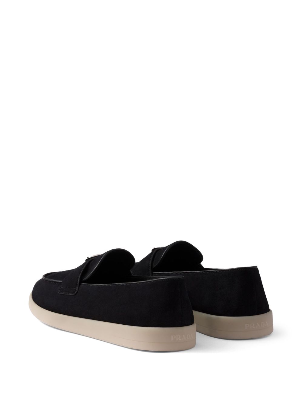 Black suede loafers