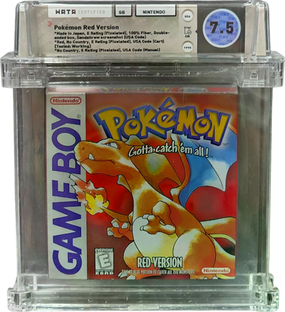 1998 Pokemon Red Version Sandshrew Nintendo Game Boy Gb WATA 8.5 Cib