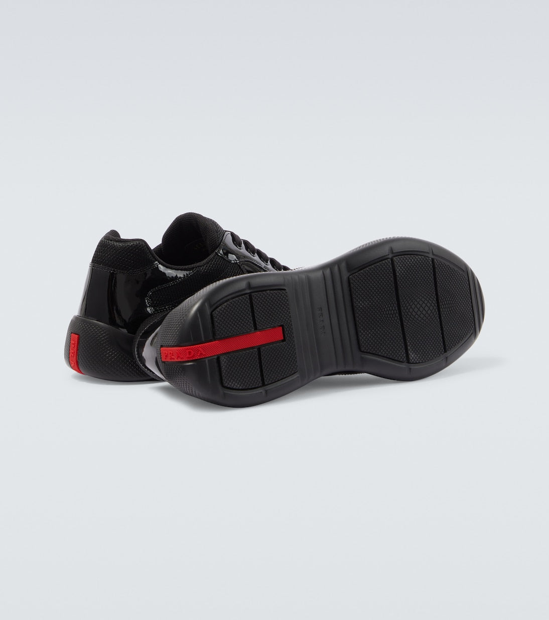 Prada Vernice Bike America Cup Sneakers Black