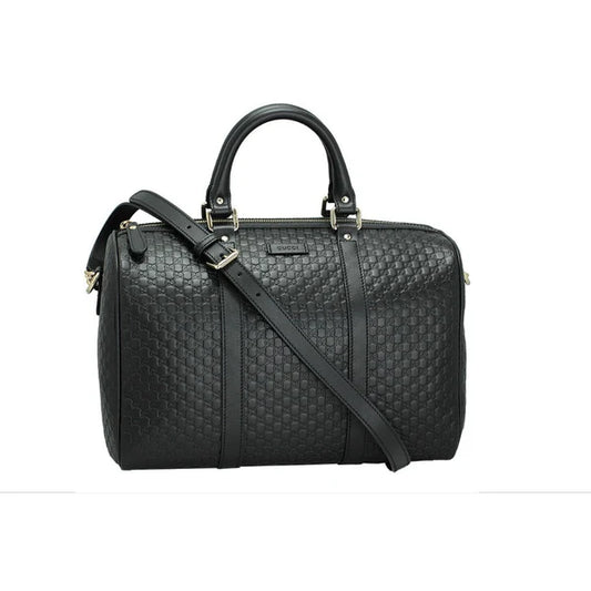 GG BOSTON BAG IN BLACK LEATHER