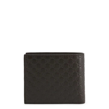MEN'S BLACK GG BIFOLD LEATHER WALLET