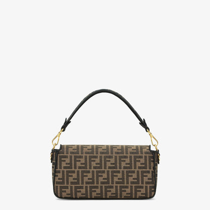 Brown FF jacquard fabric baguette