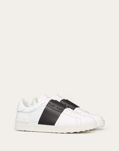 Open white sneakers