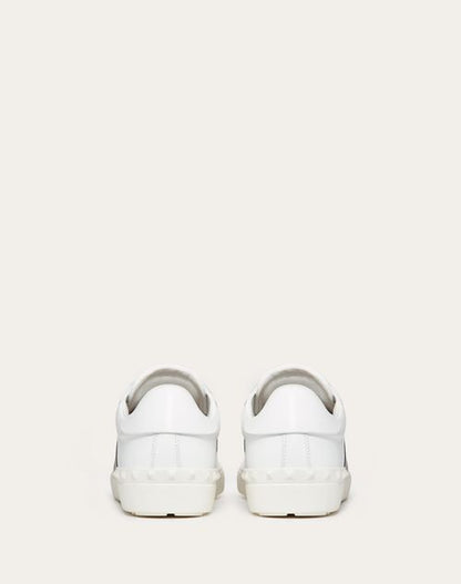 Open white sneakers