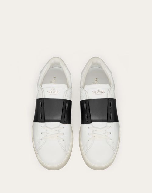 Open white sneakers