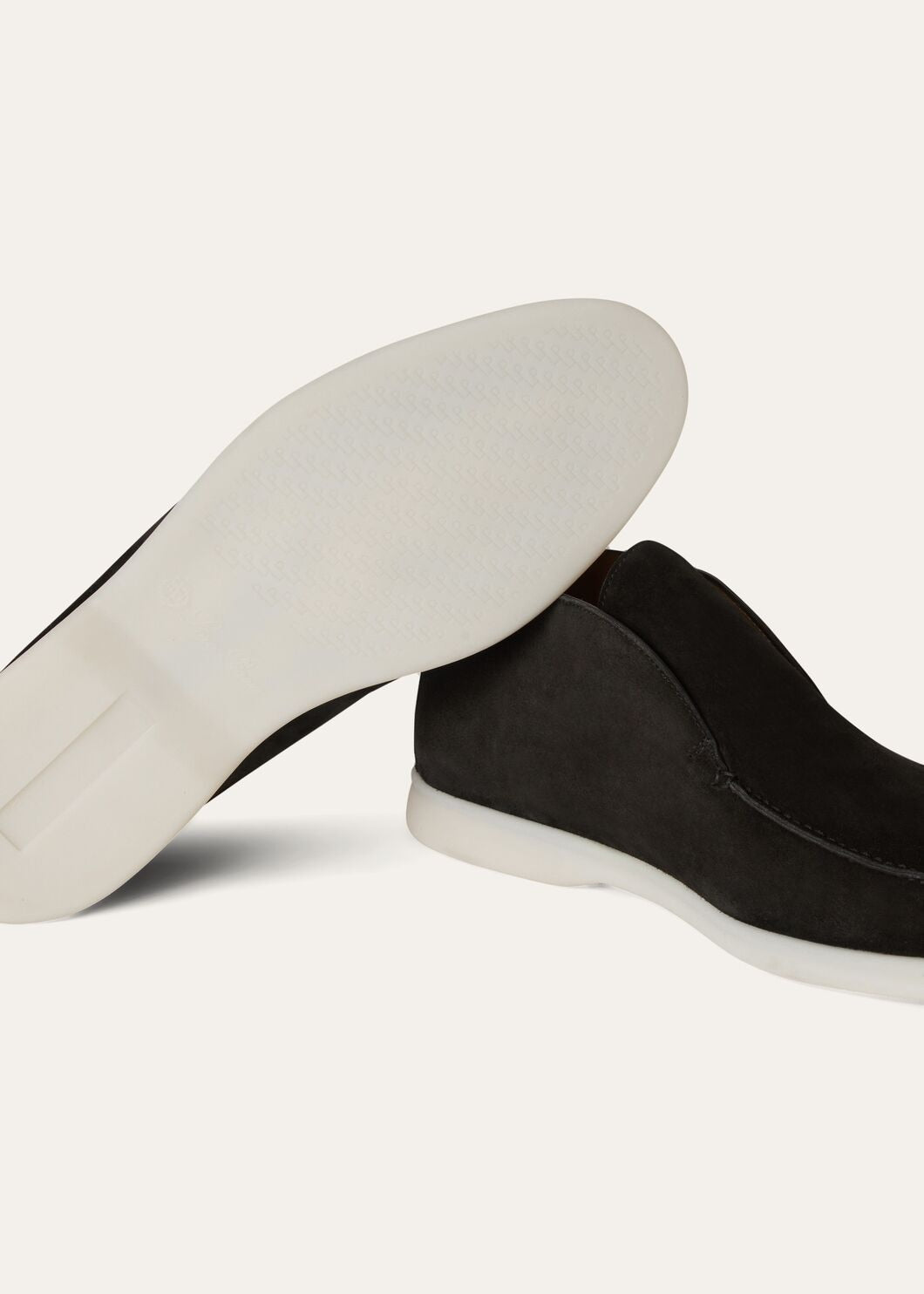 Open Walk Ankle Boots aus schwarzem Wildleder