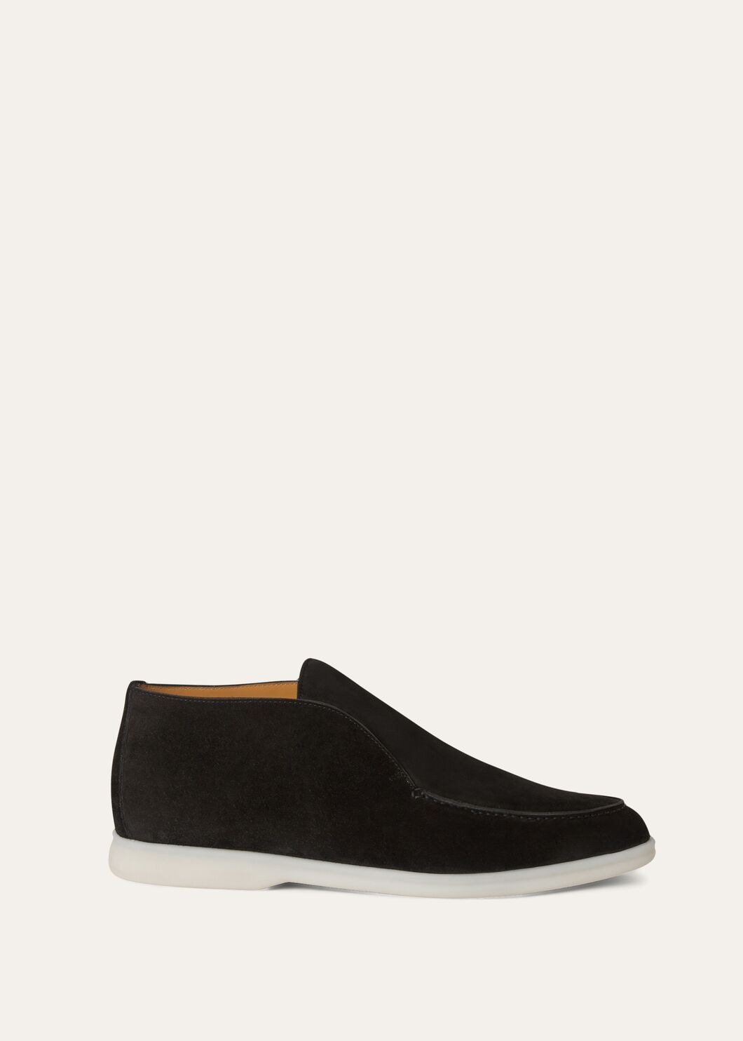 Open Walk Ankle Boots aus schwarzem Wildleder
