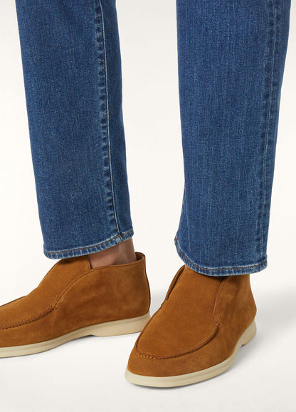 Open Walk ankle boots in Suède Cocoa