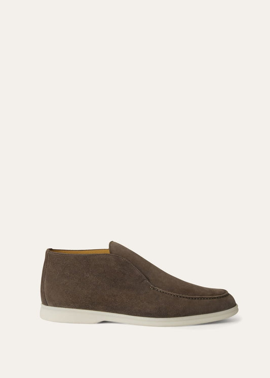 Open Walk Suede Ankle Boots Warm Grey