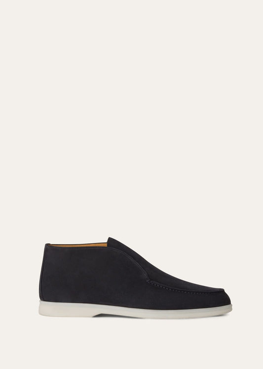 Open Walk ankle boots in Navy Suede