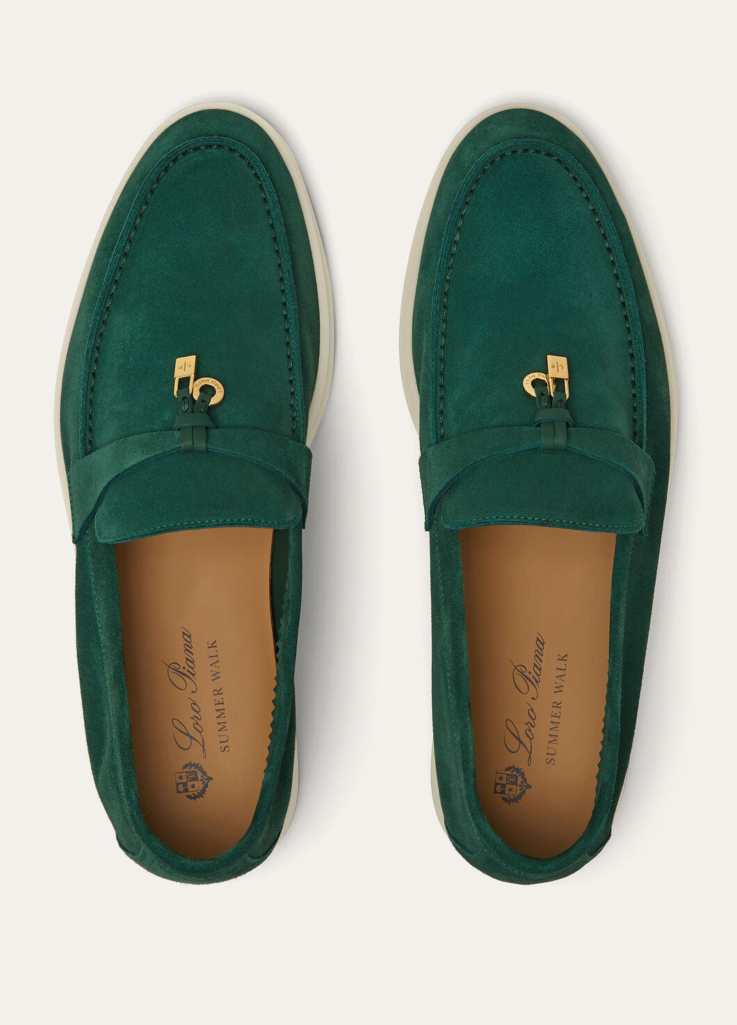 Summer Charms Walk Green Suede Loafers
